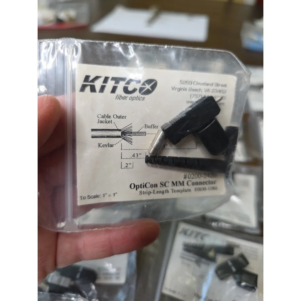 KITCO Fiber Optics OptiCon SC MM Connectors‎ (Lot of 17 Packs, New)#0200-2420